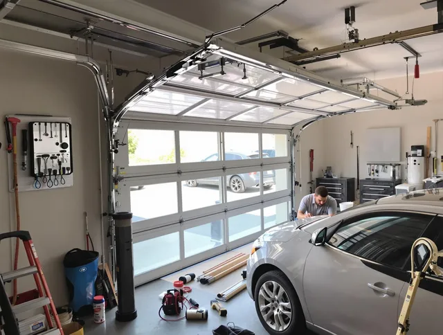 Garage door noise reduction service by Dartmouth Garage Door Repair in Dartmouth