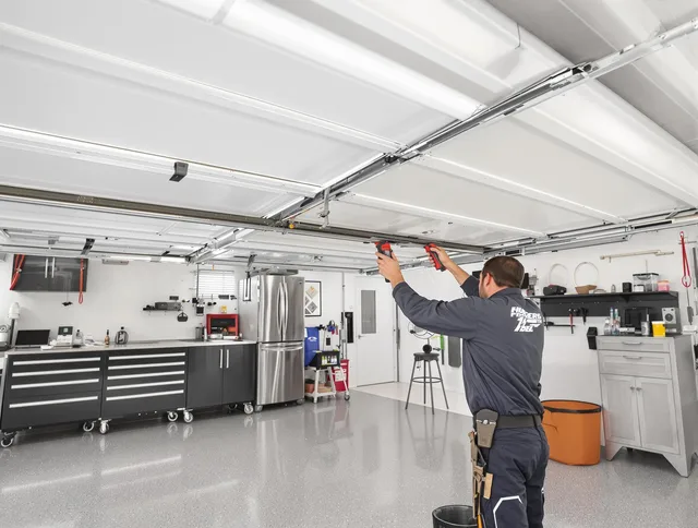 Overhead garage door repair service by Dartmouth Garage Door Repair in Dartmouth